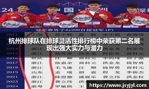 杭州排球队在排球灵活性排行榜中荣获第二名展现出强大实力与潜力